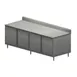 BK Resources CSTR5-3096HL 96" Work Table, Cabinet Base with 4 Hinged Doors & Locks 1 image