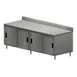 BK Resources CSTR5-3096S Cabinet Base with Sliding Doors Chef Table, 96"W x 30"D / Backsplash 1 image