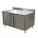 BK Resources CSTR5-3660HL 60" Work Table, Cabinet Base with Hinged Doors & Locks 1 image