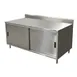 BK Resources CSTR5-3660S Cabinet Base with Sliding Doors Chef Table, 60"W x 36"D / Backsplash 1 image