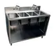 BK Resources CSTR5-4-1014-PG 48" (4) Compartment Sink Cabinet, 10"W x 14"L Bowl Without Drainboard 1 image
