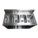 BK Resources CSTR5-4-1014H-PG 48" (4) Compartment Sink Cabinet, 10"Wx14"L Bowl Without Drainboard 1 image