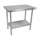 BK Resources CVT-3630 36" Open Base Work Table with Undershelf - Without Backsplash / 16 Gauge Top 1 image
