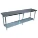 BK Resources CVT-8424 84" Stainless Steel Top 73" - Work Table 1 image