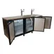 BK Resources DBC-23-90 Kegerator Beer Dispenser, 90" Black, 3-Keg, 2-Tap, 4" Casters, 33°-41°F Range 1 image
