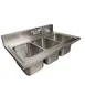 BK Resources DDI3-R5-1014-PG Drop-In Sink, (3) Compartment, 36"W X 24"D, 4" Oc 1 image