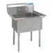 BK Resources ES-1-18-12 One Compartment Sink, 23"W X 23-13/16"D X 43-3/4"H 1 image
