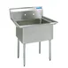 BK Resources ES-1-24-14 29" One Compartment Sink, 24"W x 24"L Bowl Without Drainboards 1 image