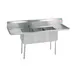 BK Resources ES-3-1620-12-18T 84" Three Compartment Sink, 16"W x 20"L Bowl With 2 Drainboards 1 image