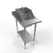 BK Resources HST-1830-1014-SS 18" Open Base Work Table with Undershelf & Drop-In Sink / Upturn 1 image