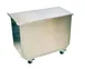 BK Resources IGB-124 Bin, 124 Qt, 26-3/64"W x 18-5/8"D x 29-1/2"H, Lid+Bumpers, Casters Brk, SS 1 image