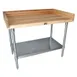 BK Resources MBTG-4830 Bakers Table with Galvanized Undershelf 1 image