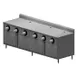 BK Resources MOD-BEVT Convenience Store/Work Table, Cabinet Base with Hinged Doors & (6) Cup Disp. 1 image