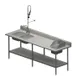 BK Resources MOD-PT 96" Work Table with Prep Sink, Left / Faucet Included - 16 Gauge (2+1 Sinks) 1 image