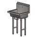 BK Resources MSHS-24F1B 24" Freestanding Hand Sink without Faucet - with Knee Valve Bracket / 14 g 1 image