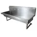 BK Resources MSHS-60W2 60" Wall Mounted Hand Sink without Faucet - 14 gauge / Double Holes 1 image