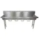 BK Resources MSHS-96F1B 96" Freestanding Hand Sink without Faucet - with Knee Valve Bracket / 14 g 1 image