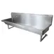 BK Resources MSHS-96W1 96" Wall Mounted Hand Sink without Faucet - 14 gauge / Single Hole 1 image