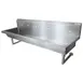 BK Resources MSHS-96W2 96" Wall Mounted Hand Sink without Faucet - 14 gauge / Double Holes 1 image
