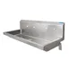 BK Resources MSHSA-96W2 96" Wall Mounted Hand Sink without Faucet - 14 gauge / Double Holes 1 image