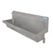BK Resources MSU-72PG Stainless Steel 72" Urinal with Wall Mount Design, Brackets Included 1 image