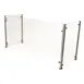 BK Resources SG-CC-72 Cooking/Carving Sneeze Guard, 72in, 3-Sided, 1/4in Tempered Glass, 24in High, 18 Gauge Stainless Steel 1 image