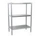 BK Resources SSU5-4324 3 Shelf Stainless Steel Dry Storage Shelving Unit - 43" x 24" x 60" 1 image
