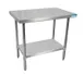 BK Resources SVT-2424 24" Open Base Work Table, Stainless Steel Base / Flat Top 1 image
