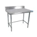 BK Resources SVTR5OB-2424 24" Open Base Work Table, Stainless Steel Base / 5" Backsplash 1 image