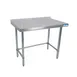 BK Resources SVTROB-2424 24" Open Base Work Table, Stainless Steel Base / 1-1/2" Backsplash - Upturn 1 image