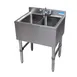 BK Resources UB4-18-224S 24" Underbar Sink Units, 2 Compartment without Drainboard 1 image