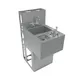 BK Resources UBDW-21-SSP18-P-G Underbar Sink Units, 1 Compartment without Drainboard 1 image