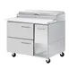 Blue Air BAPP44-D2-HC 44" 1-Section Refrigerated Pizza Prep Table w/ 2 Drawers, (6) 1/3 Size Pan 1 image