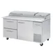 Blue Air BAPP67-D2L-HC 67" 2-Section Refrigerated Pizza Prep Table w/ 1 Door & 2 Drawers 1 image