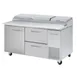 Blue Air BAPP67-D2R-HC 67" 2-Section Refrigerated Pizza Prep Table w/ 1 Door & 2 Drawers 1 image