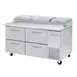 Blue Air BAPP67-D4-HC 67" Two Section Refrigerated Pizza Prep Table w/ 4 Drawers, 20 cu. ft. 1 image