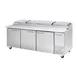 Blue Air BAPP93-HC 93" 3-Section Refrigerated Pizza Prep Table w/ 3 Doors, (12) 1/3 Size Pan 1 image