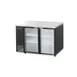 Blue Air BBB59-2SG-HC 59" Two Glass Door Back Bar Cooler, Stainless Steel 1 image