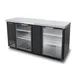 Blue Air BBB69-3BG-HC 69" Two Glass Door Back Bar Cooler, Black Finish 1 image