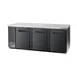 Blue Air BBB90-4B-HC 90" Three Solid Door Back Bar Cooler, Black Finish 1 image