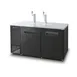 Blue Air BDD59-2B-HC 59" 2 Door 2 Tower Keg Cooler, (2) 1/2 Barrel, Black 1 image