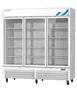Blue Air BGF72W-HC 72 cu ft 3‑Section Glass Door Freezer, Steel, R290, 12 Shelves, Light, 4" Casters 1 image