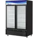 Blue Air BKGF49B-HC 54" 2 Section Glass Door Freezer Merchandiser in Black, 49 cu. ft. 1 image