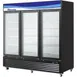 Blue Air BKGF72B-HC 82" 3 Section Glass Door Freezer Merchandiser in Black, 72 cu. ft. 1 image