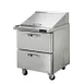 Blue Air BLMT28-D2-HC 27" One Section Mega Top Sandwich Prep Table w/ 2 Drawers, 12 Pans, 7 cu. ft. 1 image