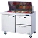 Blue Air BLMT48-D2R-HC 48" Mega Top Sandwich Prep Table w/ 2 Drawers & 1 Door, 18 Pans 1 image