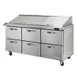 Blue Air BLMT72-D6-HC 72" Three Section Mega Top Sandwich Prep Table w/ 6 Drawers, 30 Pans 1 image