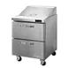 Blue Air BLPT28-D2-HC 27" One Section Sandwich & Salad Prep Table w/ 2 Drawers, 8 pans, 7 cu. ft. 1 image