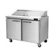 Blue Air BLPT36-HC 36" Two Section Sandwich & Salad Prep Table w/ 2 Doors, 10 pans, 9.5 cu. ft. 1 image