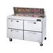 Blue Air BLPT48-D4-HC 48" Two Section Sandwich & Salad Prep Table w/ 4 Drawers, 12 pans, 13 cu. ft. 2 image